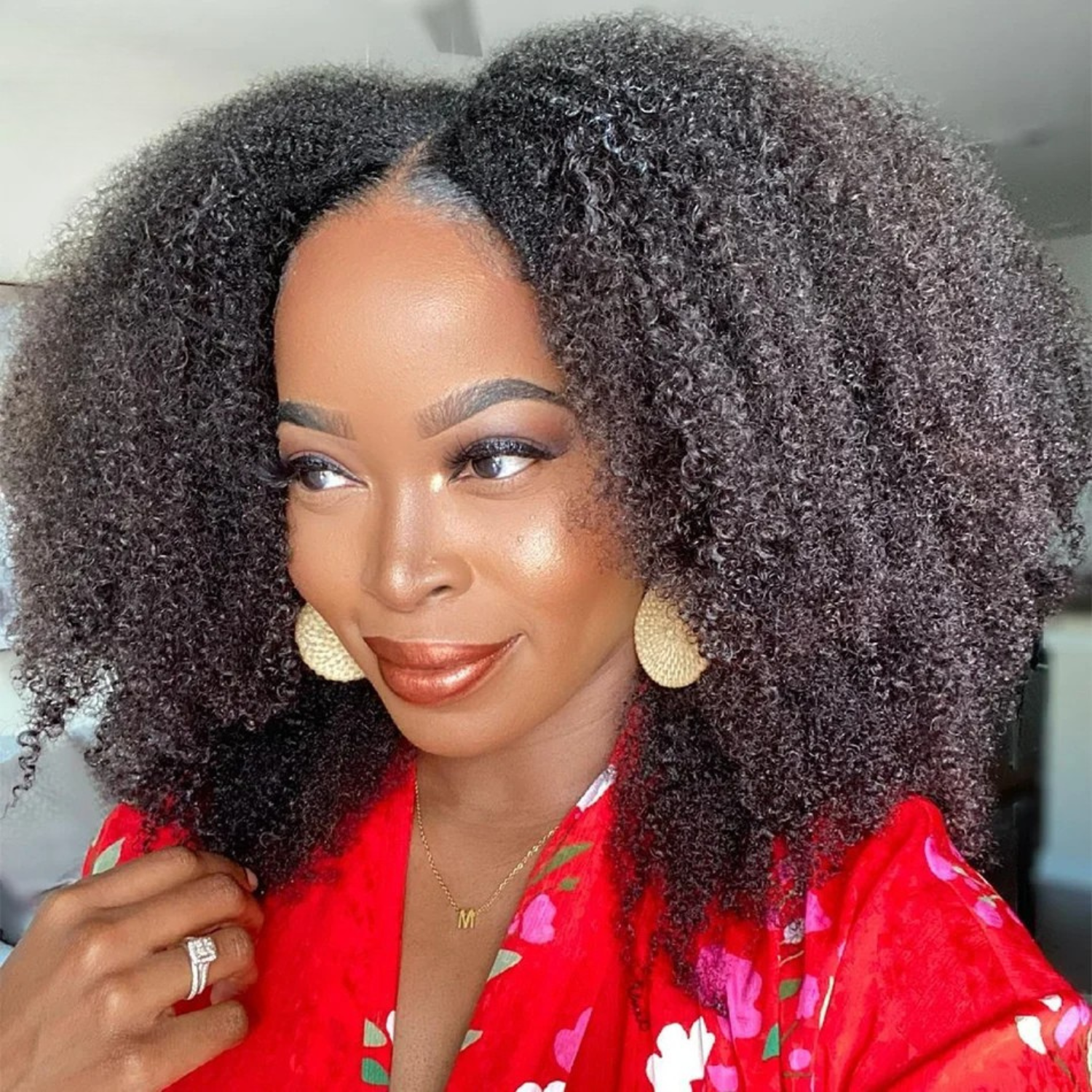 Peruca Afro Kinky U/V Part 40cm a 60 cm