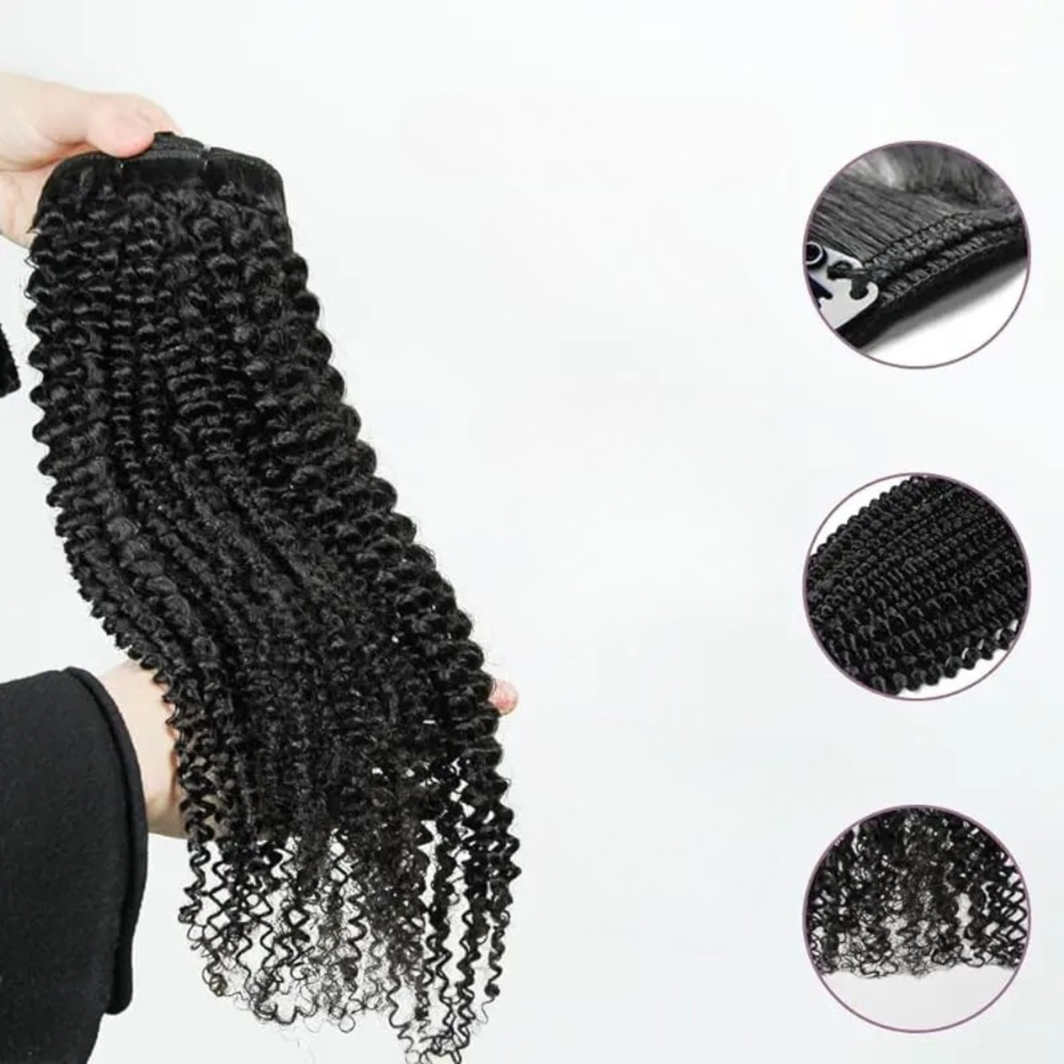 Cabelo Humano Deep Wavy Tic-Tac 40 a 60cm 120g