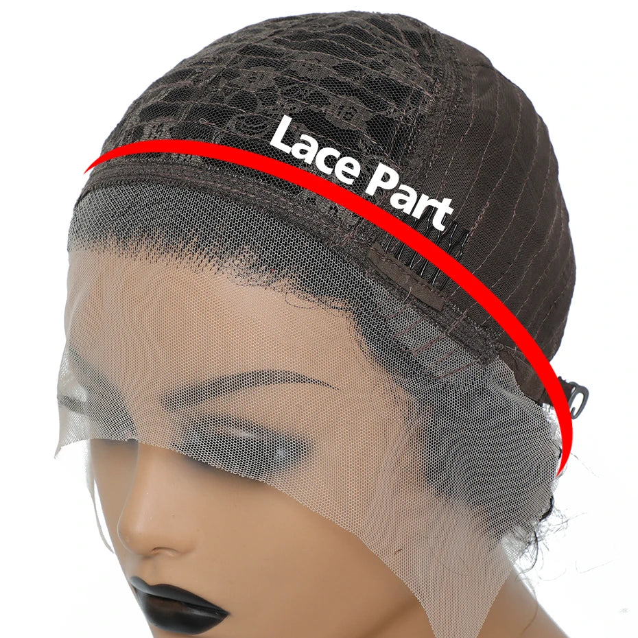 Peruca Wavy Pixie Cut Luzes 15 cm