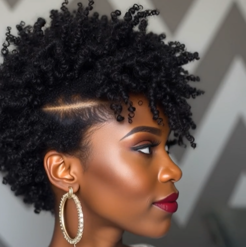Peruca Pixie Cut Afro Coily Preta, Comprimento de 20 cm, Ideal para Mulheres que Buscam Autoestima e Estilo Moderno | La Dandara
