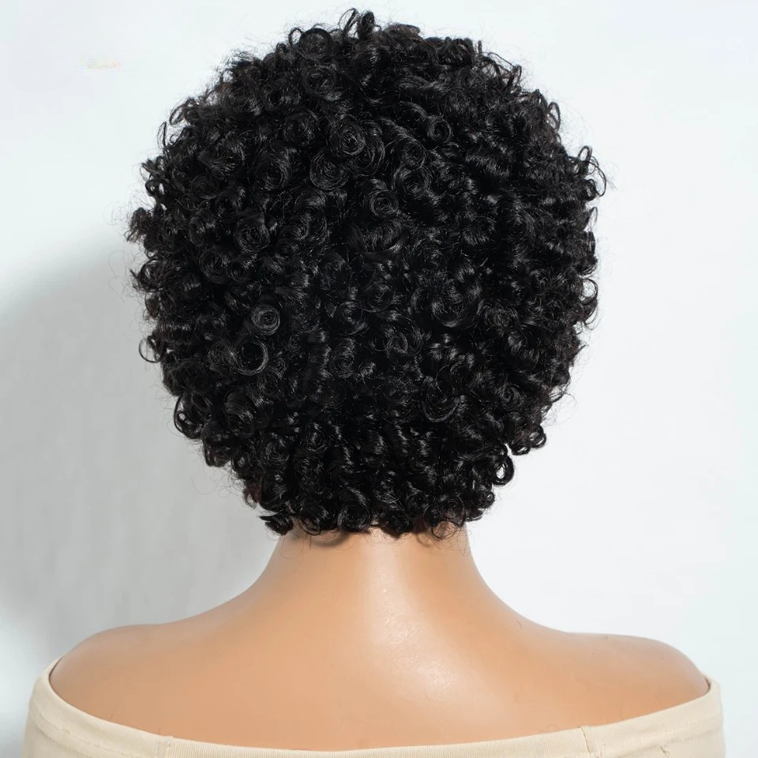 Peruca Pixie Cut Afro Curly 20 cm