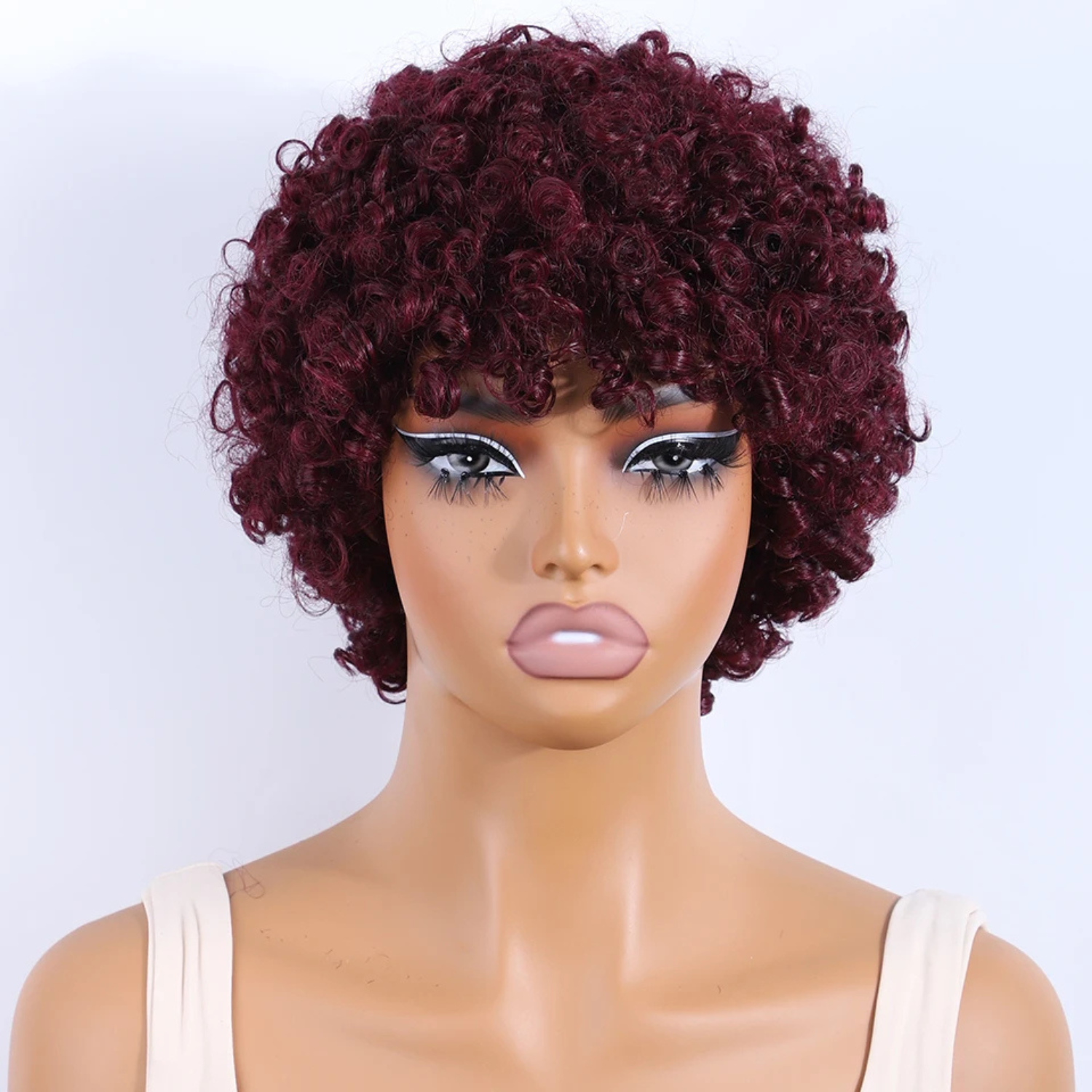 Peruca Pixie Cut Afro Curly 20 cm