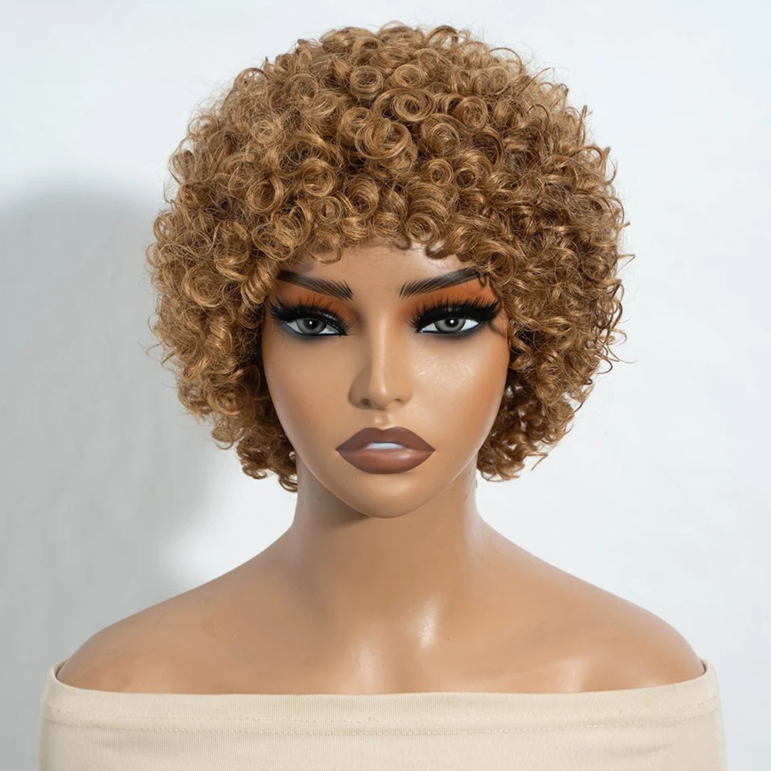 Peruca Pixie Cut Afro Curly 20 cm