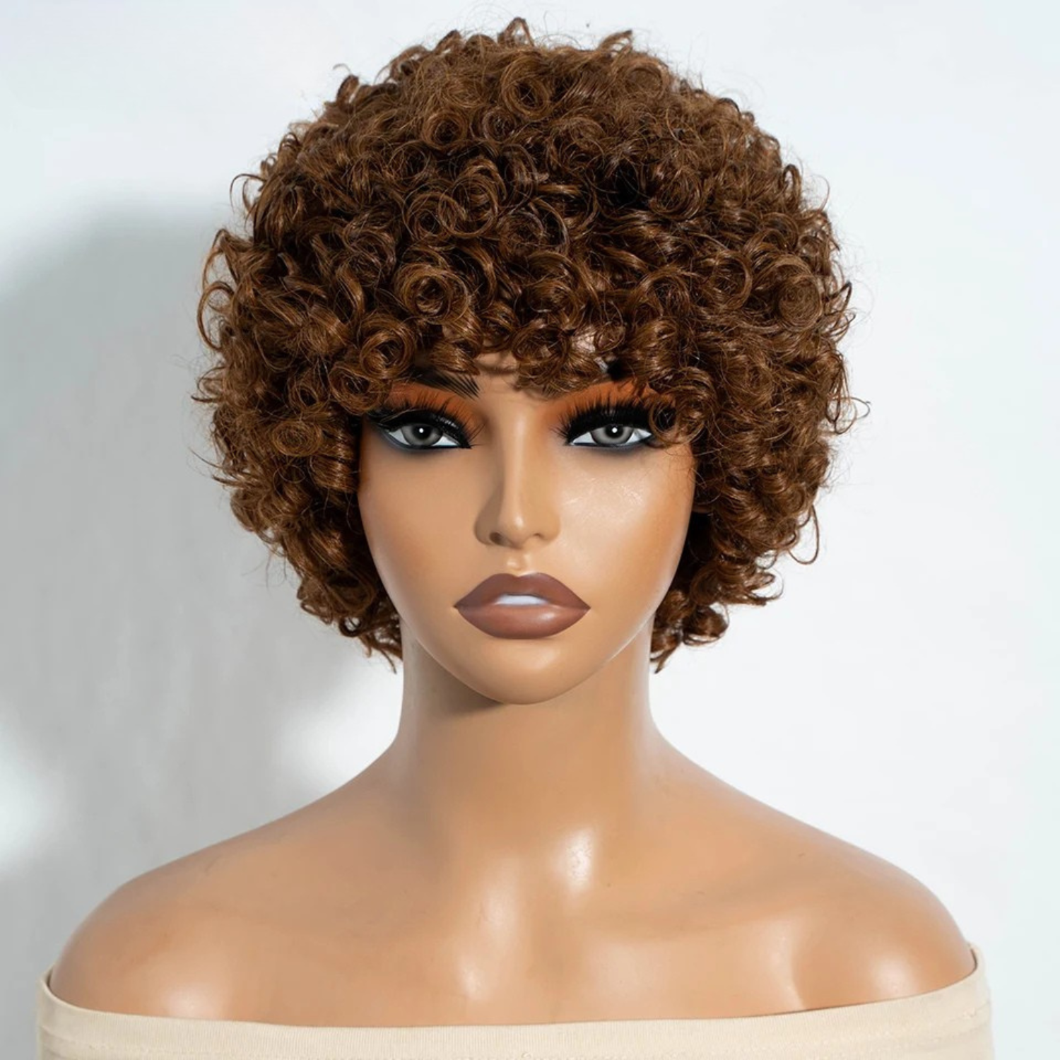 Peruca Pixie Cut Afro Curly 20 cm