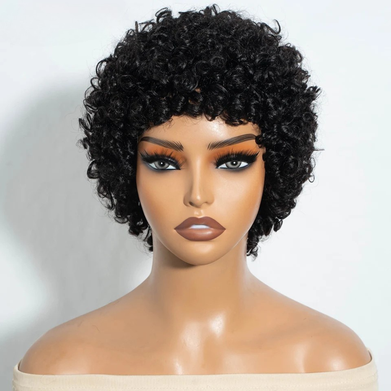 Peruca Pixie Cut Afro Curly 20 cm