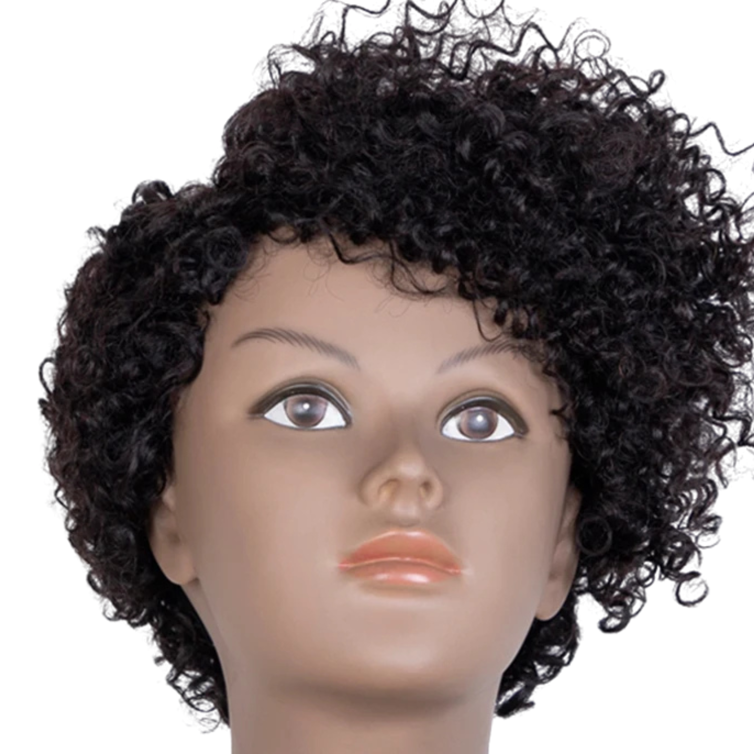 Peruca Pixie Cut Afro Coily Preto 20cm