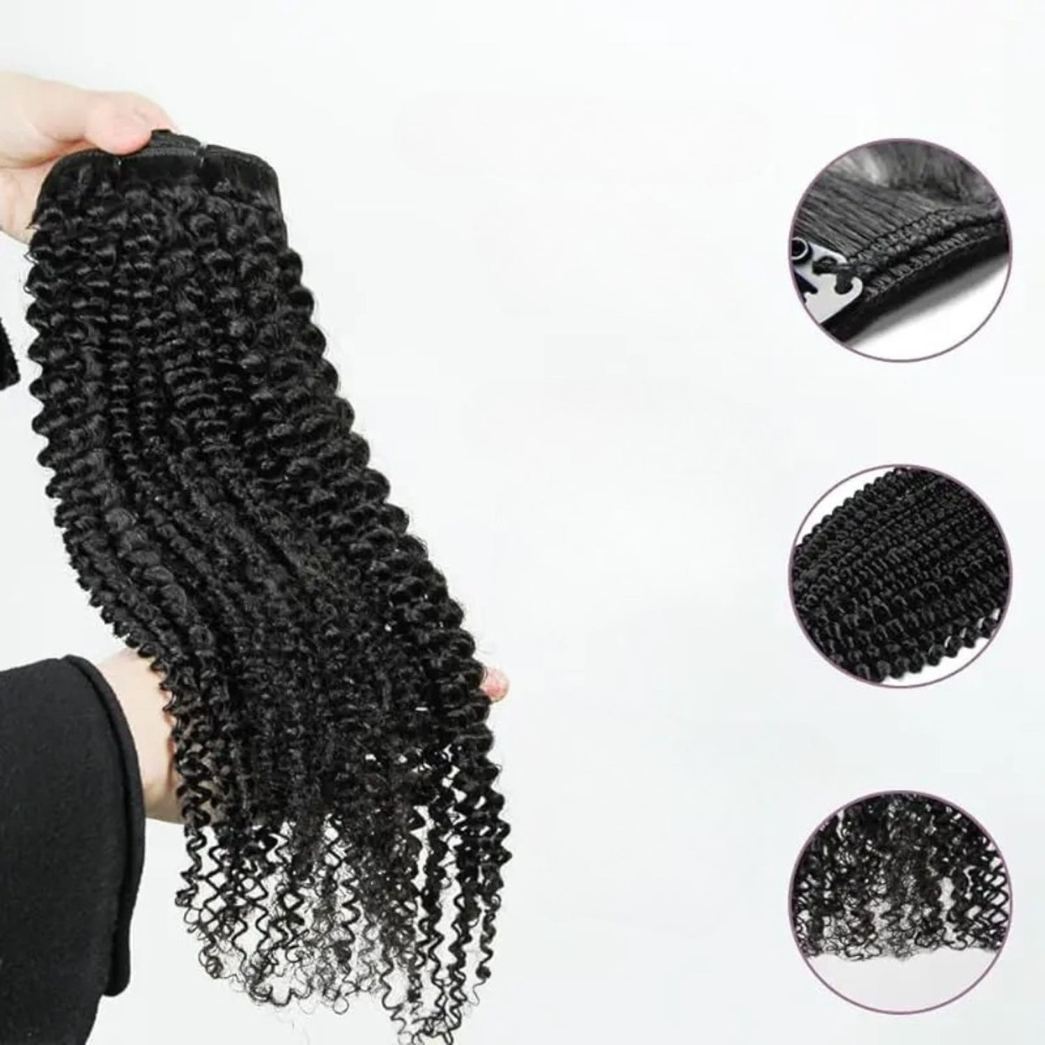 Cabelo Humano Deep Wave Tic-Tac 40 a 60 cm 120g