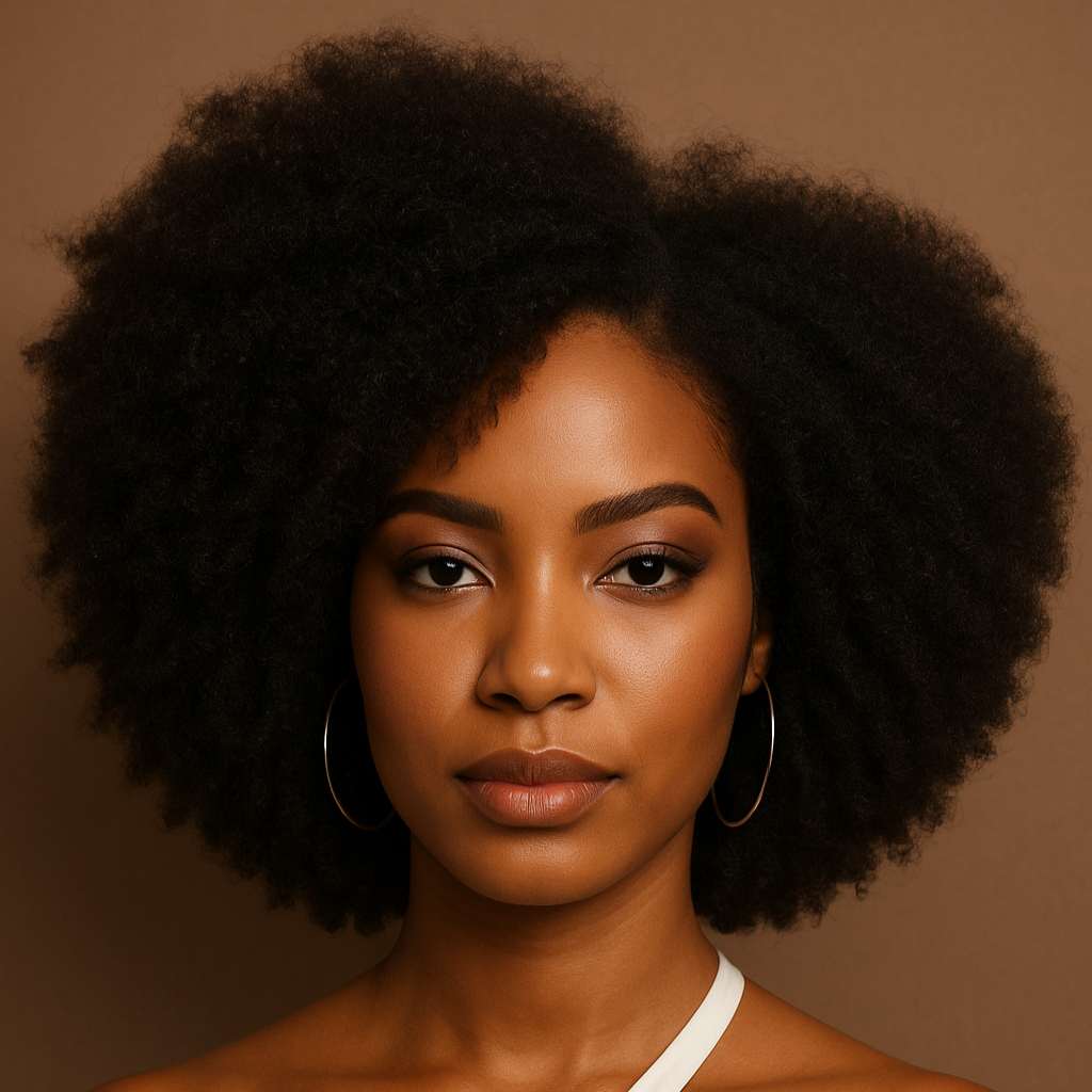 Peruca Kinky Side Part com Cabelo Humano Natural, Comprimento de 35cm e Franja Lateral, Ideal para Mulheres que Buscam Autoestima e Estilo | La Dandara