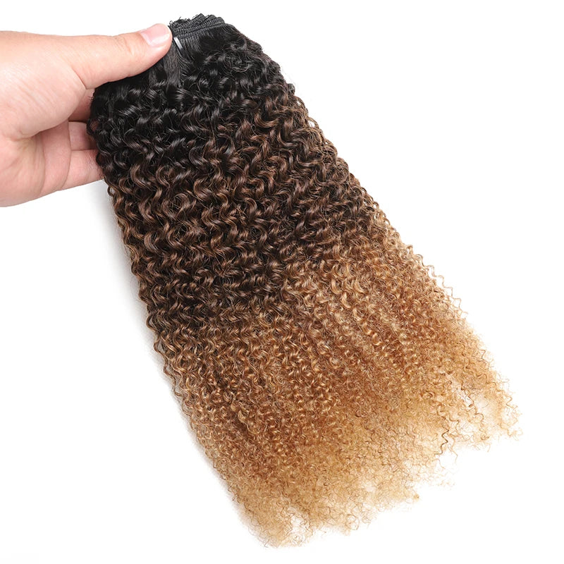 Cabelo Humano Afro Coily Tic-Tac Degradê 30 a 60 cm