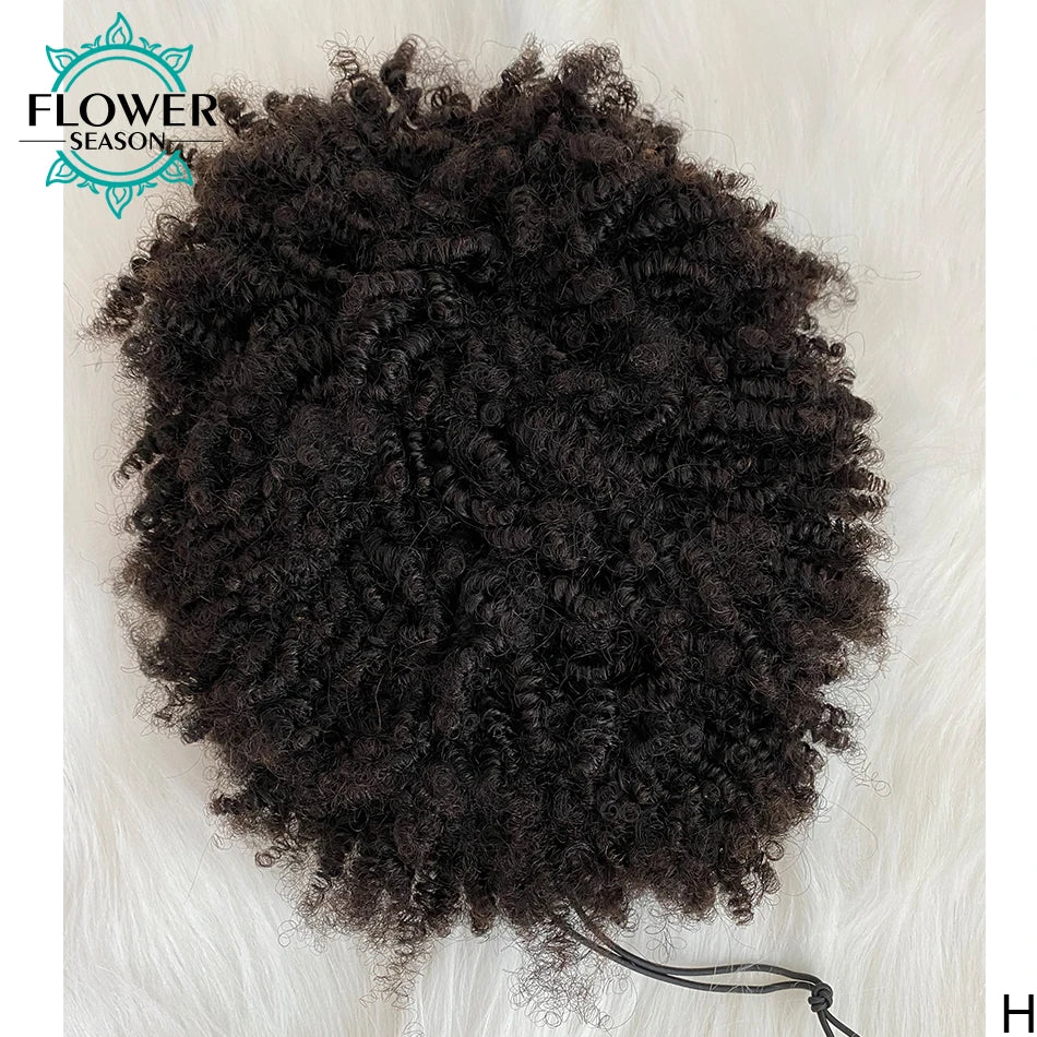 Afro Puff Coily Cabelo Humano 100g