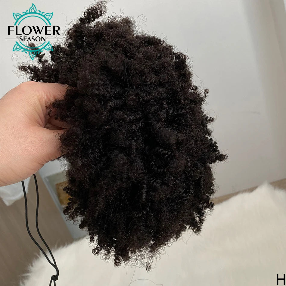 Afro Puff Coily Cabelo Humano 100g