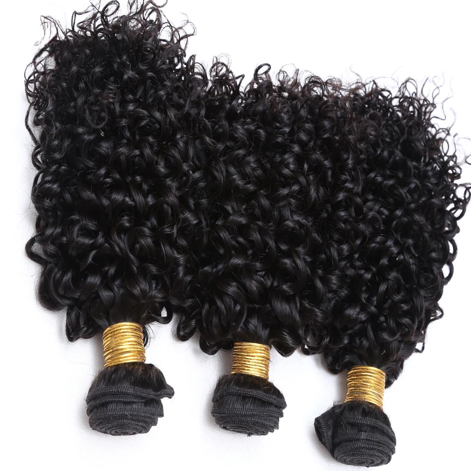 Cabelo Humano Coily Tecimento 20 a 40 cm Pacote com 3