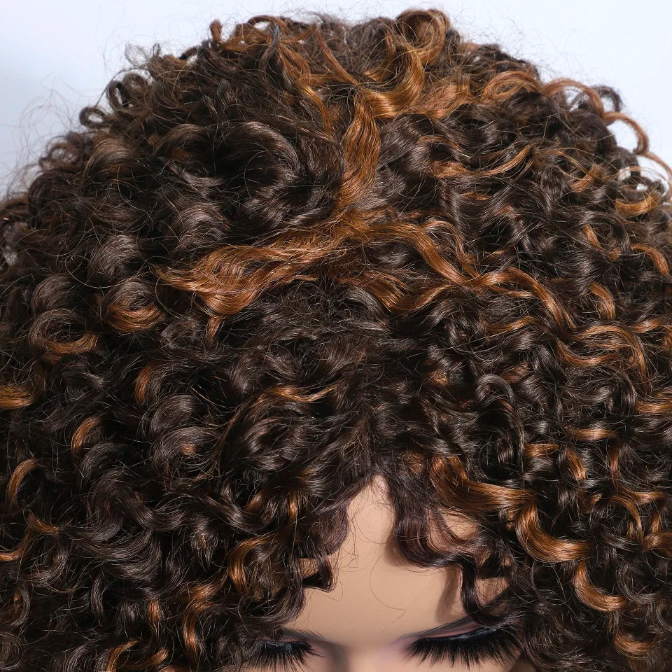 Peruca Afro Coily Brown 30 cm